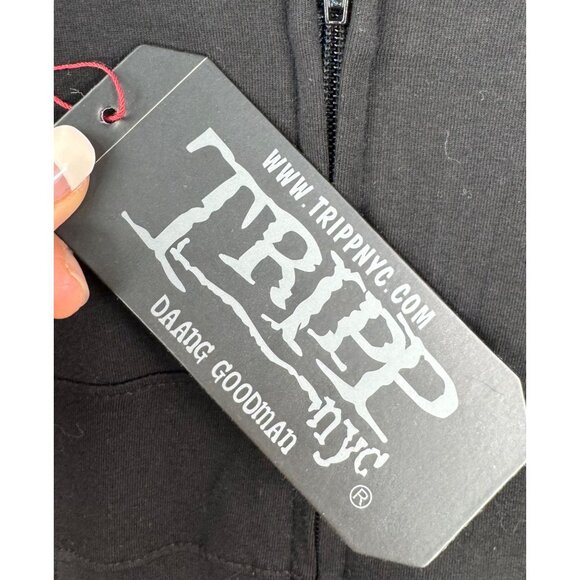 Tripp NYC Black Double Corset Front Hi-Low Hem Dress goth black sz M - Picture 11 of 13